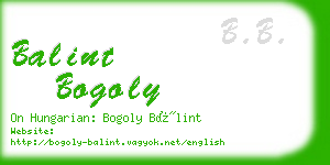 balint bogoly business card